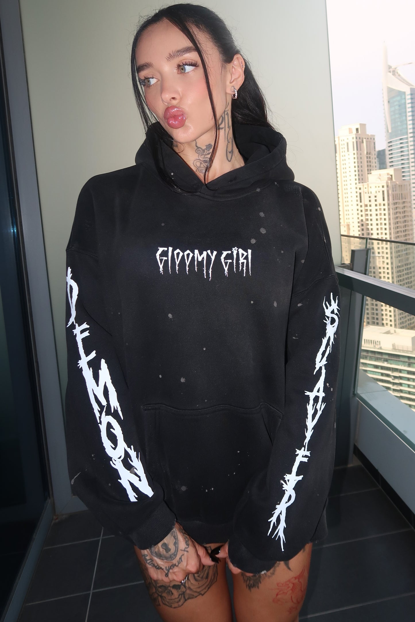 Hello Kitty demon slayer hoodie